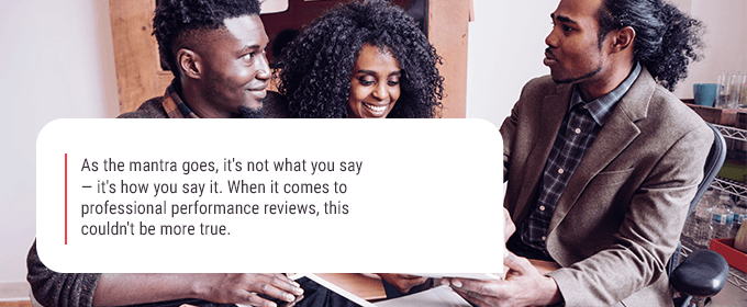 what to say in an IT performance review